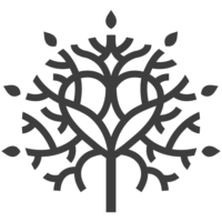 Baglandet logo kun træ uden navn