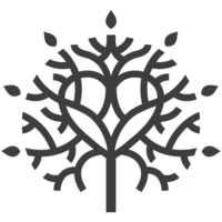 Baglandet logo kun træ uden navn